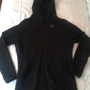 Gymshark men’s black Apex slim fit hoodie Sz Large
